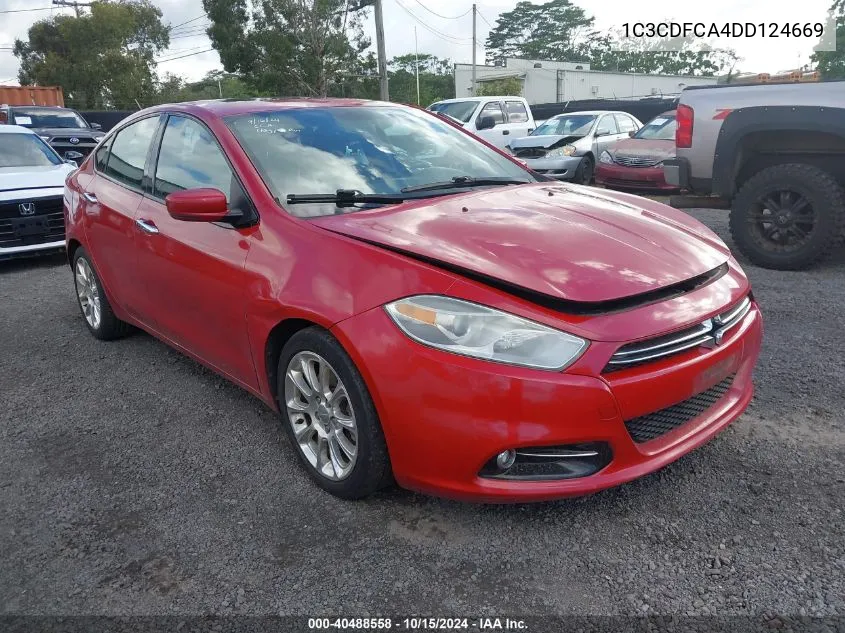 2013 Dodge Dart Limited VIN: 1C3CDFCA4DD124669 Lot: 40488558