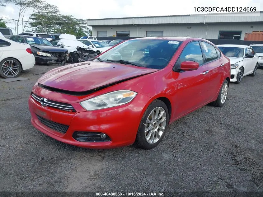 2013 Dodge Dart Limited VIN: 1C3CDFCA4DD124669 Lot: 40488558