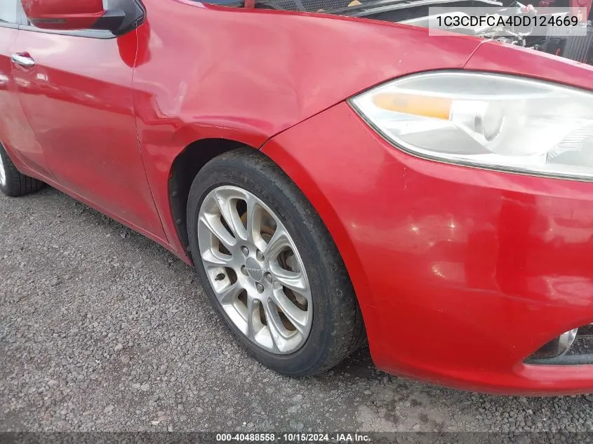 2013 Dodge Dart Limited VIN: 1C3CDFCA4DD124669 Lot: 40488558