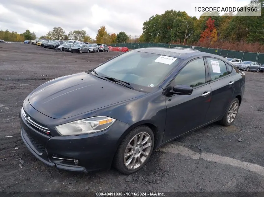 2013 Dodge Dart Limited VIN: 1C3CDFCA0DD681966 Lot: 40491035