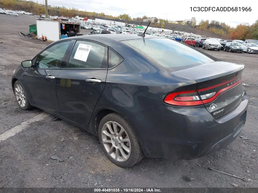 2013 Dodge Dart Limited VIN: 1C3CDFCA0DD681966 Lot: 40491035