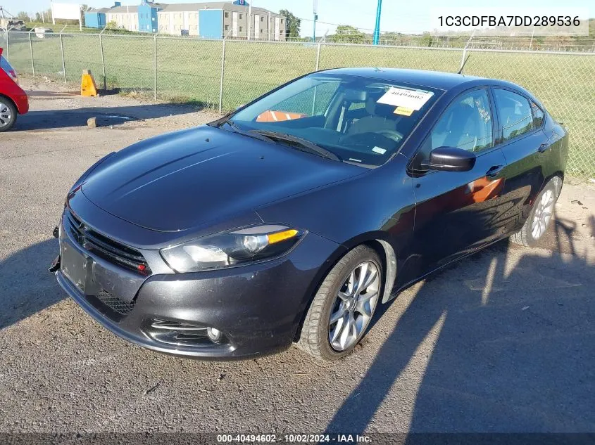 2013 Dodge Dart Sxt VIN: 1C3CDFBA7DD289536 Lot: 40494602