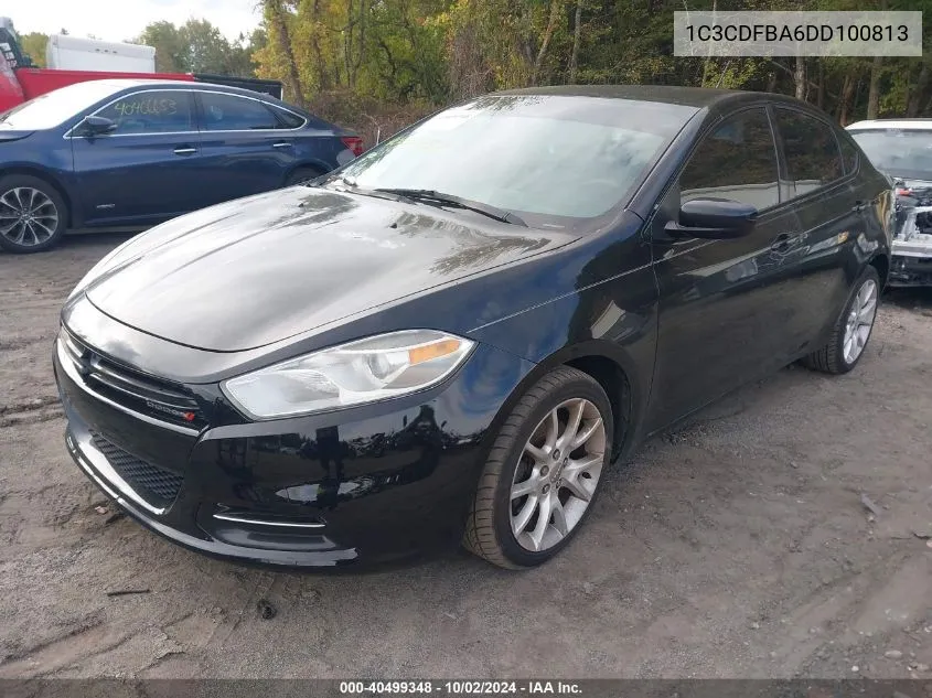 2013 Dodge Dart Sxt VIN: 1C3CDFBA6DD100813 Lot: 40499348