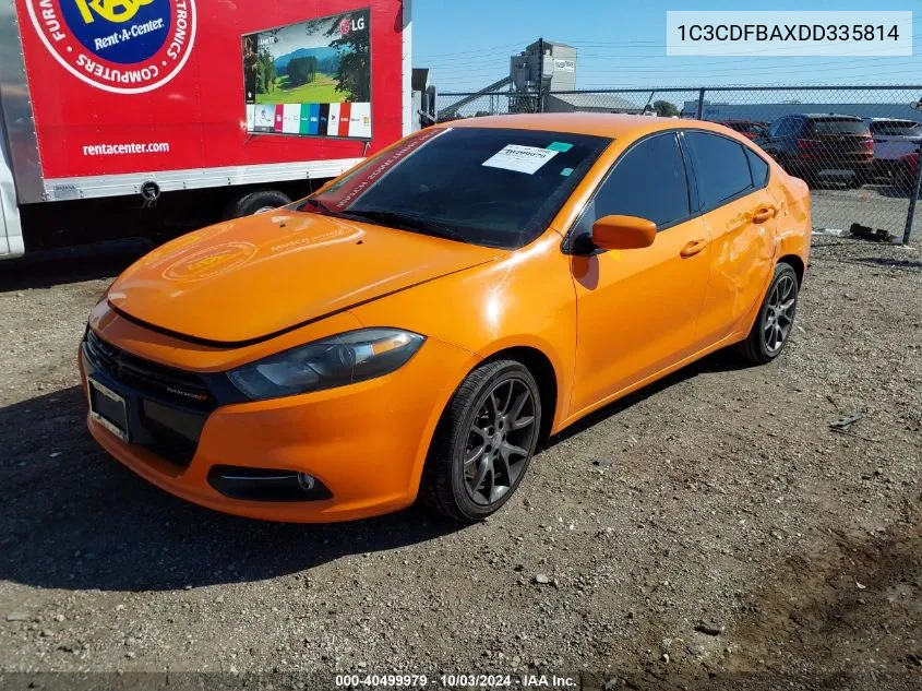 2013 Dodge Dart Sxt VIN: 1C3CDFBAXDD335814 Lot: 40499979