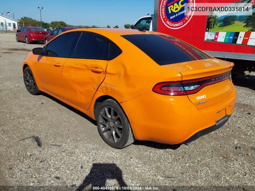 2013 Dodge Dart Sxt VIN: 1C3CDFBAXDD335814 Lot: 40499979