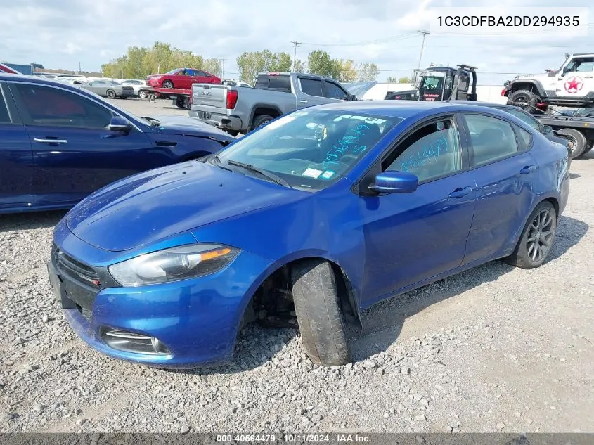 2013 Dodge Dart Sxt VIN: 1C3CDFBA2DD294935 Lot: 40564479