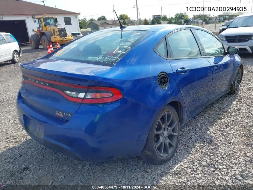 2013 Dodge Dart Sxt VIN: 1C3CDFBA2DD294935 Lot: 40564479