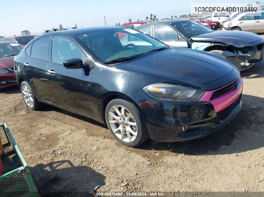 2013 Dodge Dart Limited VIN: 1C3CDFCA4DD103482 Lot: 40570490