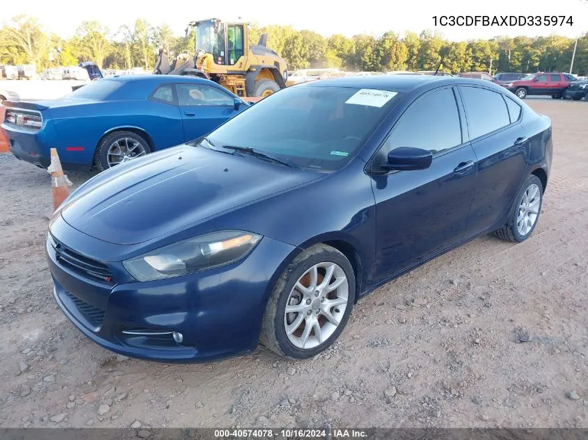 2013 Dodge Dart Sxt VIN: 1C3CDFBAXDD335974 Lot: 40574078