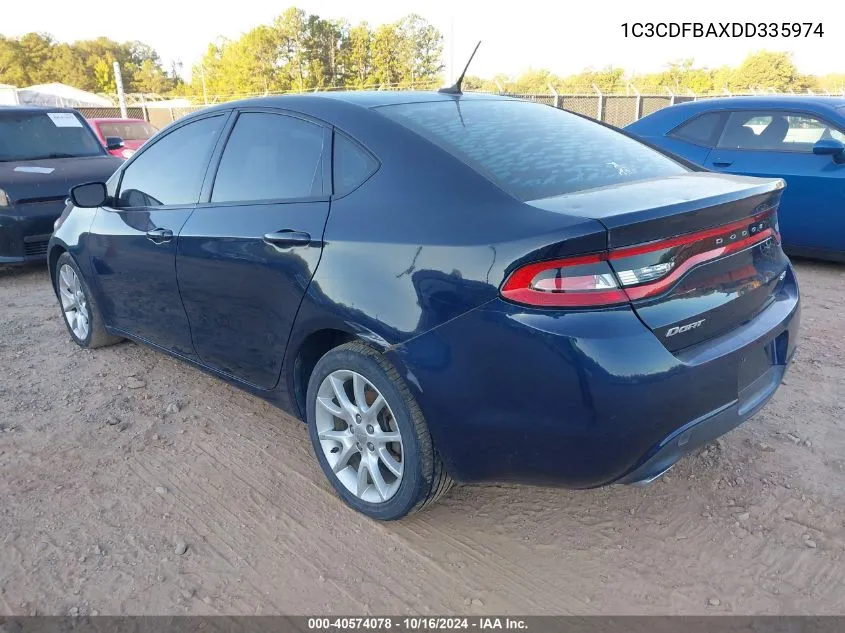 2013 Dodge Dart Sxt VIN: 1C3CDFBAXDD335974 Lot: 40574078