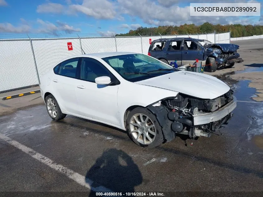 2013 Dodge Dart Sxt VIN: 1C3CDFBA8DD289092 Lot: 40590516