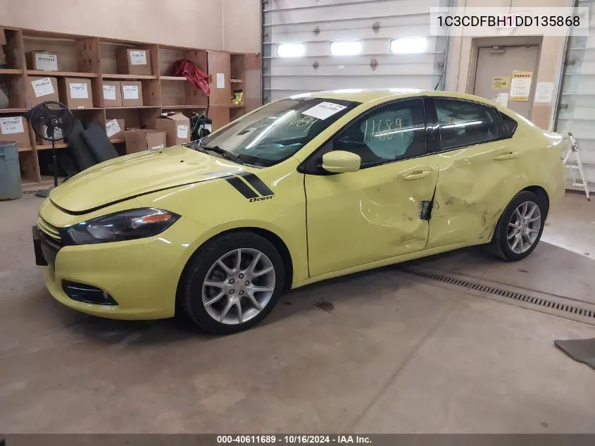 2013 Dodge Dart Rallye VIN: 1C3CDFBH1DD135868 Lot: 40611689