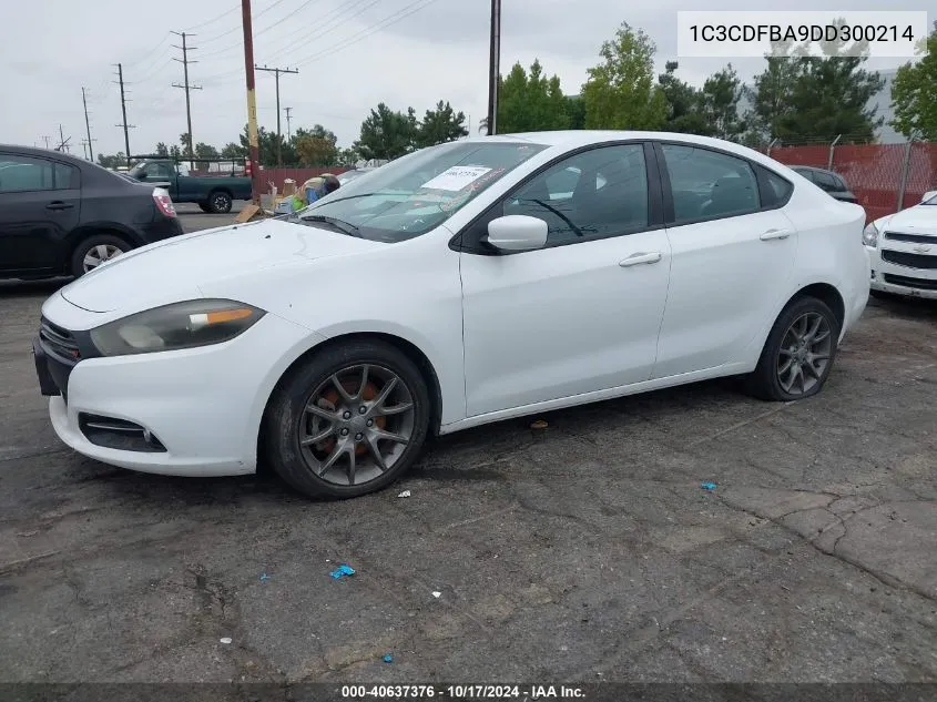 2013 Dodge Dart Sxt VIN: 1C3CDFBA9DD300214 Lot: 40637376