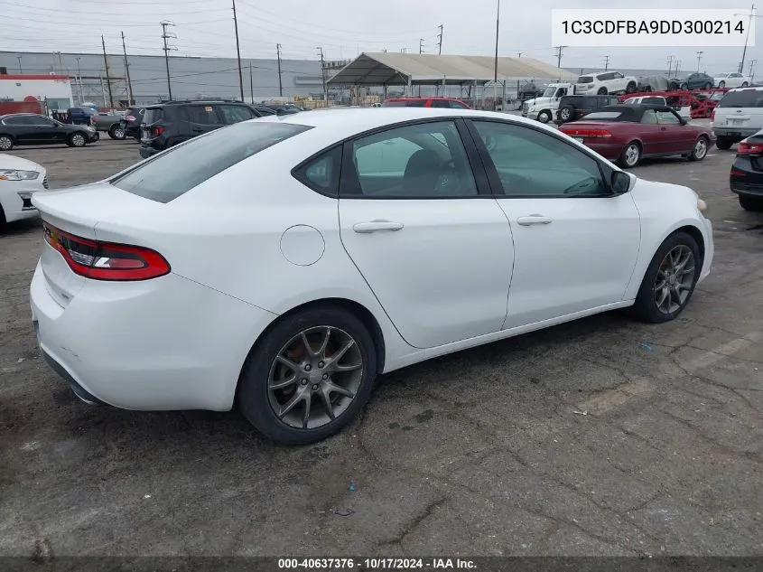 2013 Dodge Dart Sxt VIN: 1C3CDFBA9DD300214 Lot: 40637376