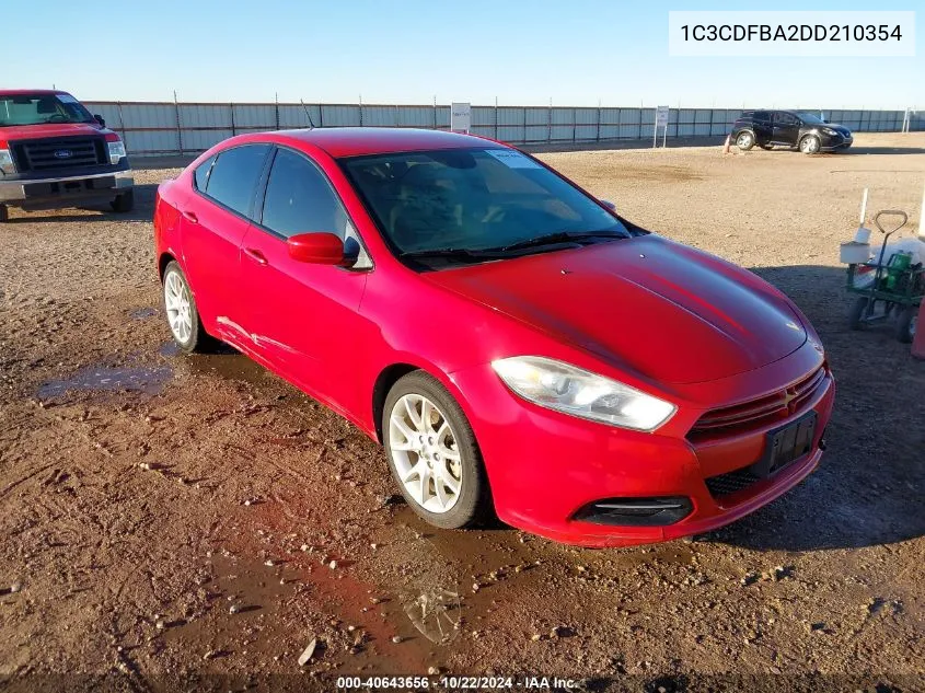 2013 Dodge Dart Sxt VIN: 1C3CDFBA2DD210354 Lot: 40643656