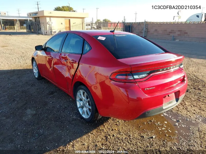 2013 Dodge Dart Sxt VIN: 1C3CDFBA2DD210354 Lot: 40643656