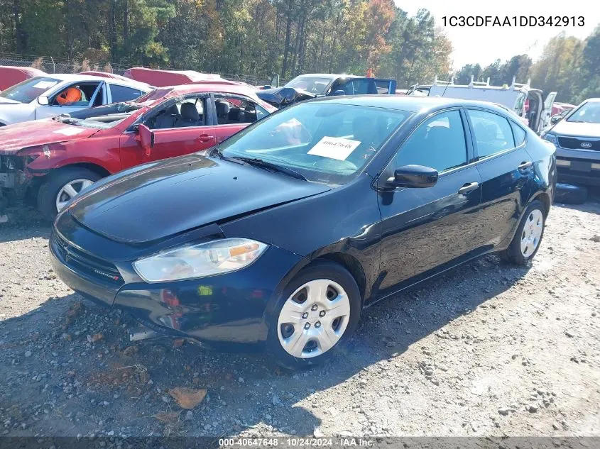 2013 Dodge Dart Se VIN: 1C3CDFAA1DD342913 Lot: 40647648