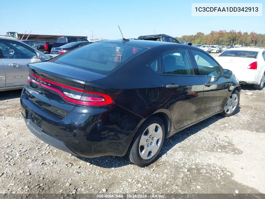 2013 Dodge Dart Se VIN: 1C3CDFAA1DD342913 Lot: 40647648