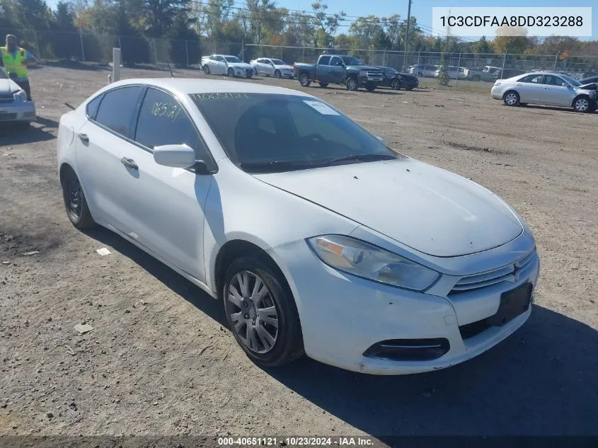 2013 Dodge Dart Se VIN: 1C3CDFAA8DD323288 Lot: 40651121