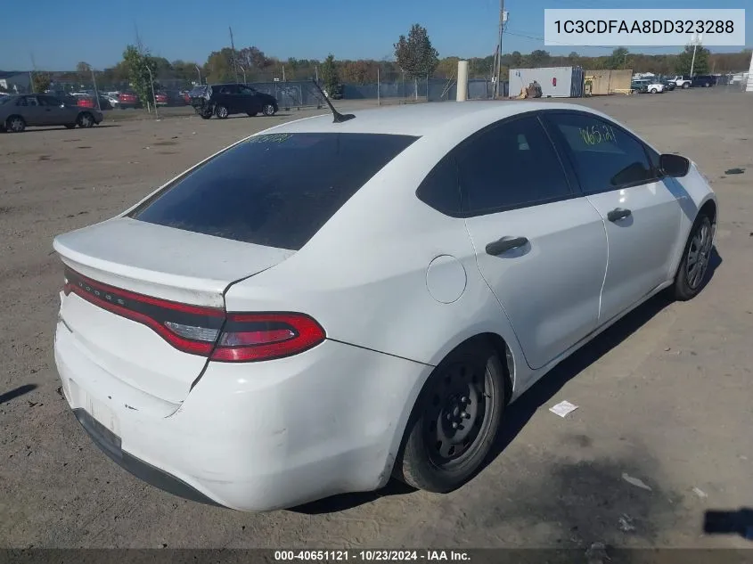 2013 Dodge Dart Se VIN: 1C3CDFAA8DD323288 Lot: 40651121