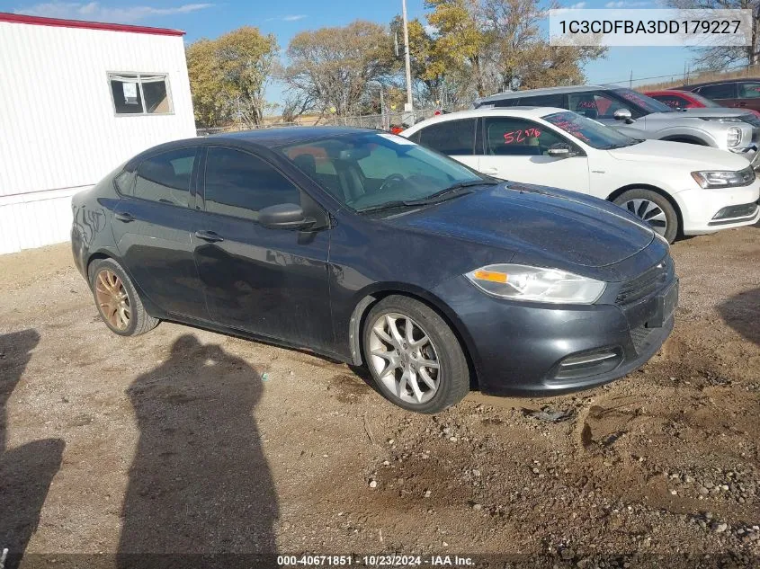 2013 Dodge Dart Sxt VIN: 1C3CDFBA3DD179227 Lot: 40671851