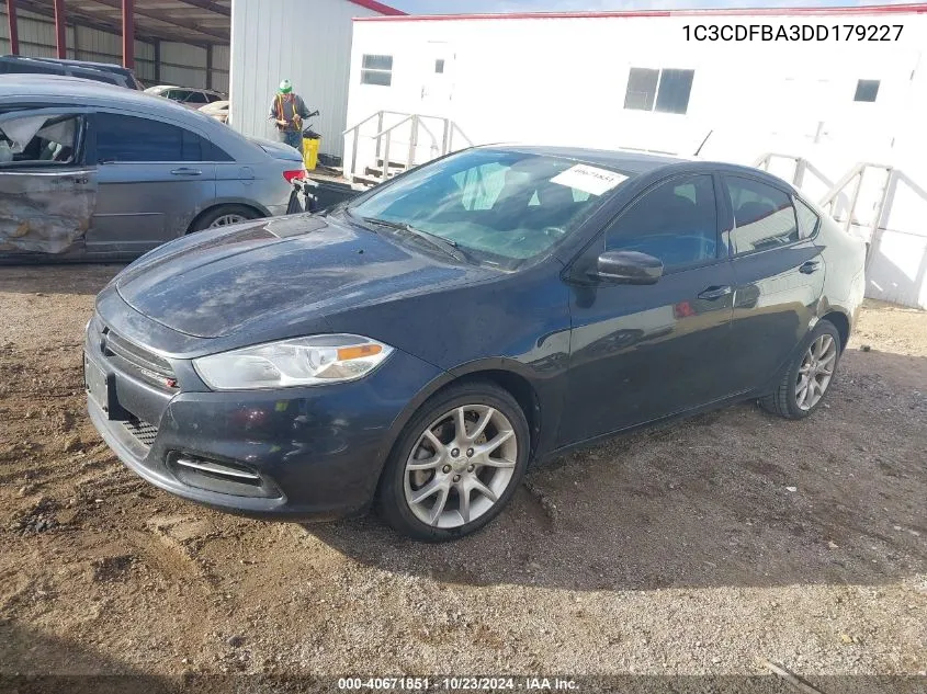 2013 Dodge Dart Sxt VIN: 1C3CDFBA3DD179227 Lot: 40671851