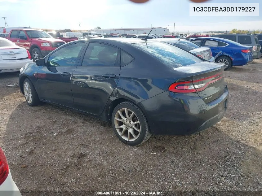 2013 Dodge Dart Sxt VIN: 1C3CDFBA3DD179227 Lot: 40671851