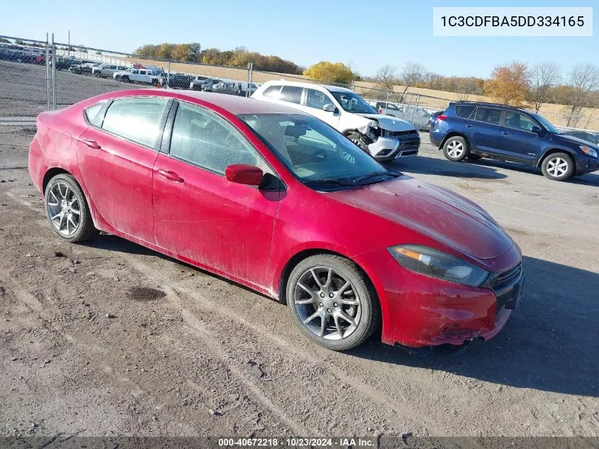 2013 Dodge Dart Sxt VIN: 1C3CDFBA5DD334165 Lot: 40672218