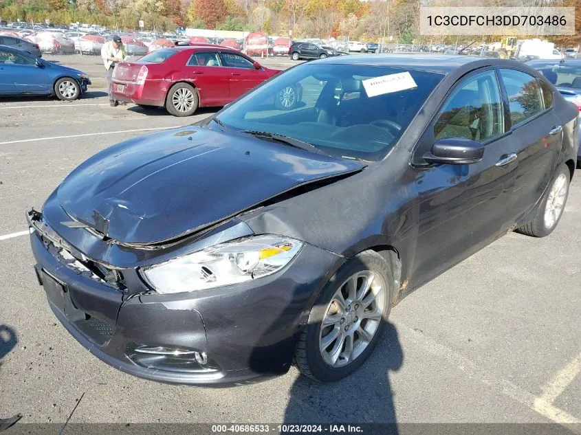 2013 Dodge Dart Limited VIN: 1C3CDFCH3DD703486 Lot: 40686533