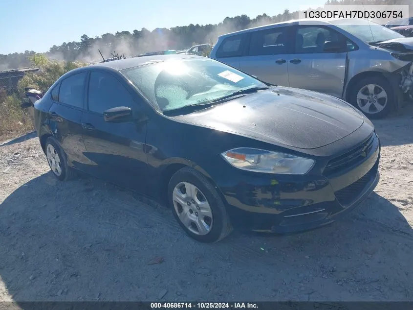 2013 Dodge Dart Aero VIN: 1C3CDFAH7DD306754 Lot: 40686714