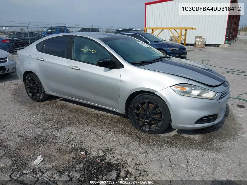 2013 Dodge Dart Sxt VIN: 1C3CDFBA4DD318412 Lot: 40697392