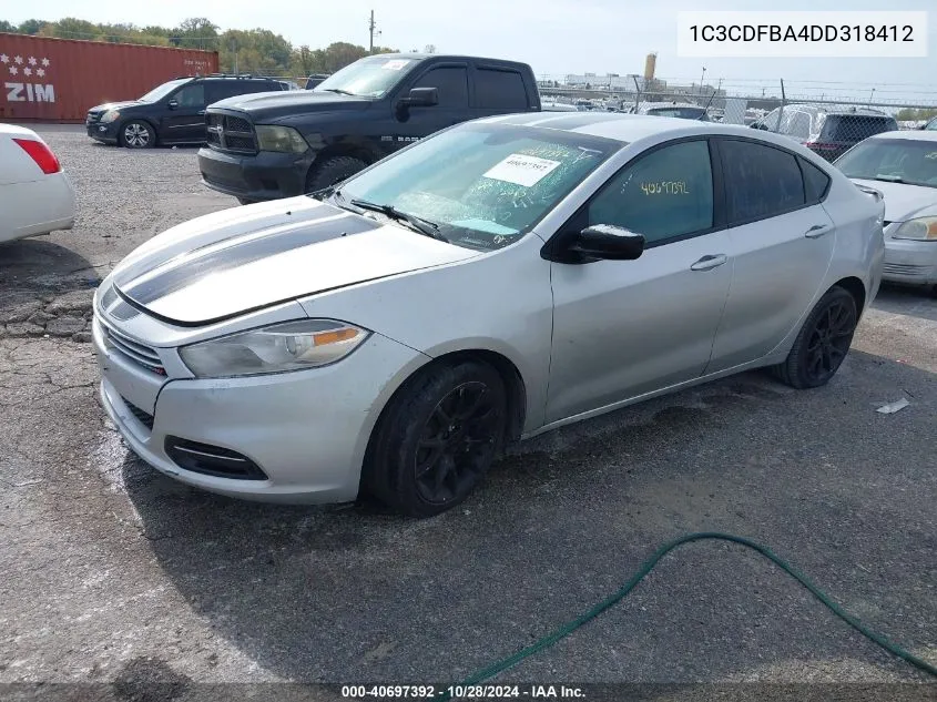 2013 Dodge Dart Sxt VIN: 1C3CDFBA4DD318412 Lot: 40697392