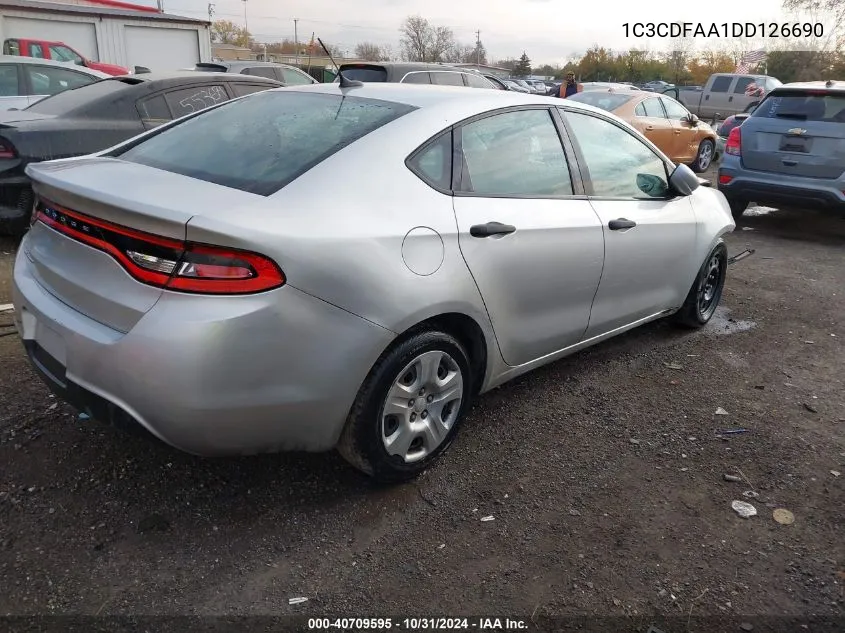 2013 Dodge Dart Se VIN: 1C3CDFAA1DD126690 Lot: 40709595