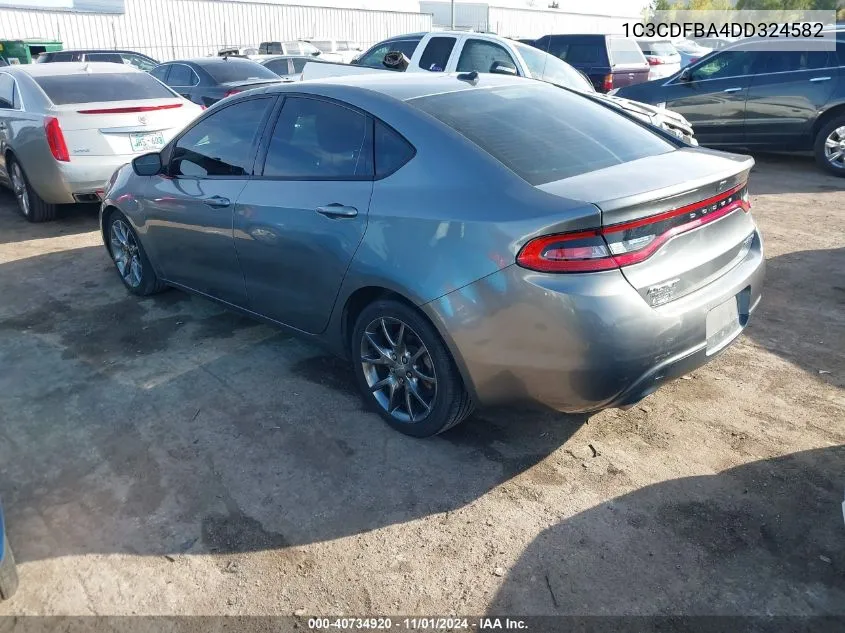 2013 Dodge Dart Sxt VIN: 1C3CDFBA4DD324582 Lot: 40734920