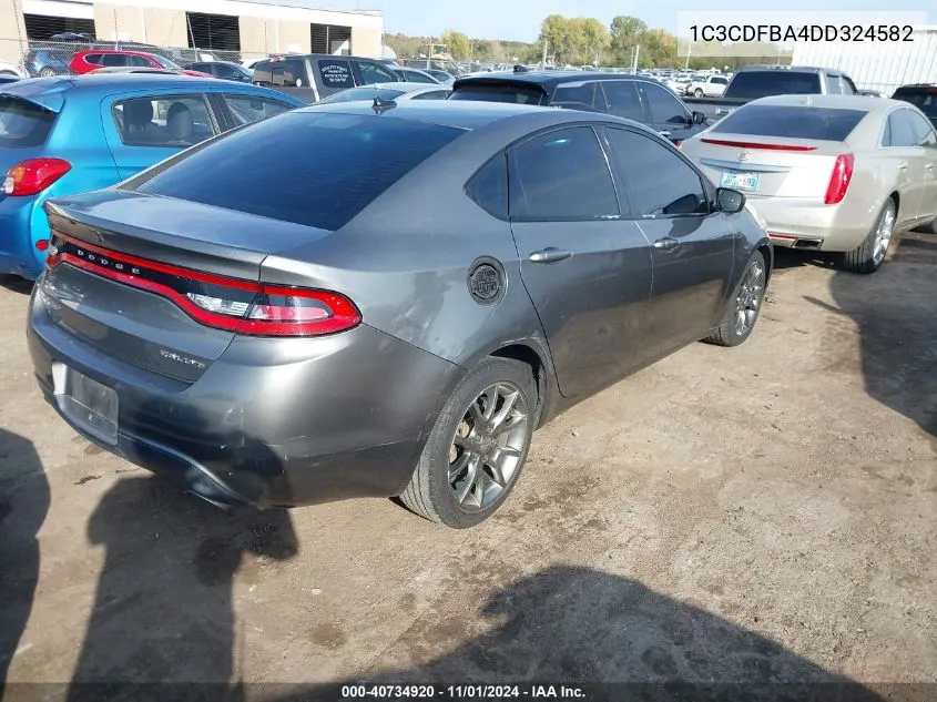 2013 Dodge Dart Sxt VIN: 1C3CDFBA4DD324582 Lot: 40734920