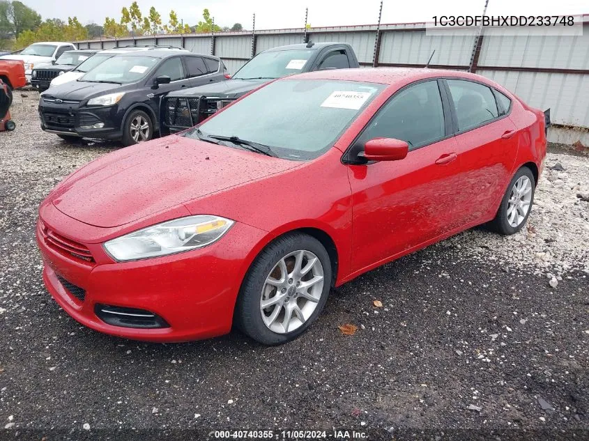 2013 Dodge Dart Sxt VIN: 1C3CDFBHXDD233748 Lot: 40740355