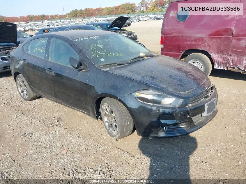 2013 Dodge Dart Sxt VIN: 1C3CDFBA2DD333586 Lot: 40744745