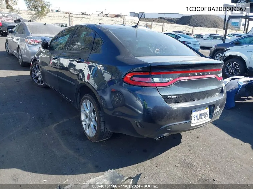 2013 Dodge Dart Sxt VIN: 1C3CDFBA2DD309367 Lot: 40751166