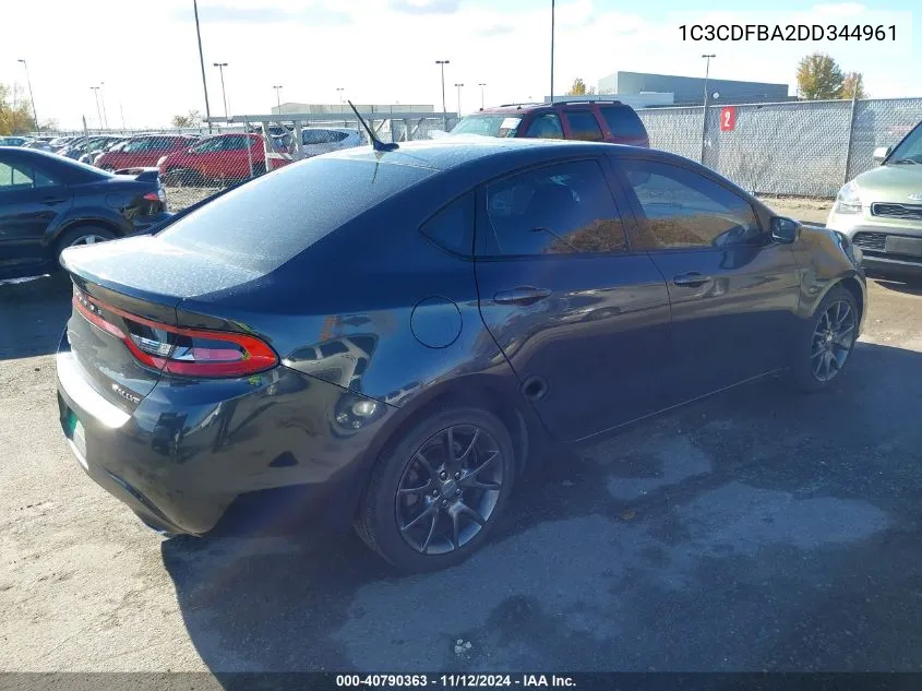 1C3CDFBA2DD344961 2013 Dodge Dart Sxt