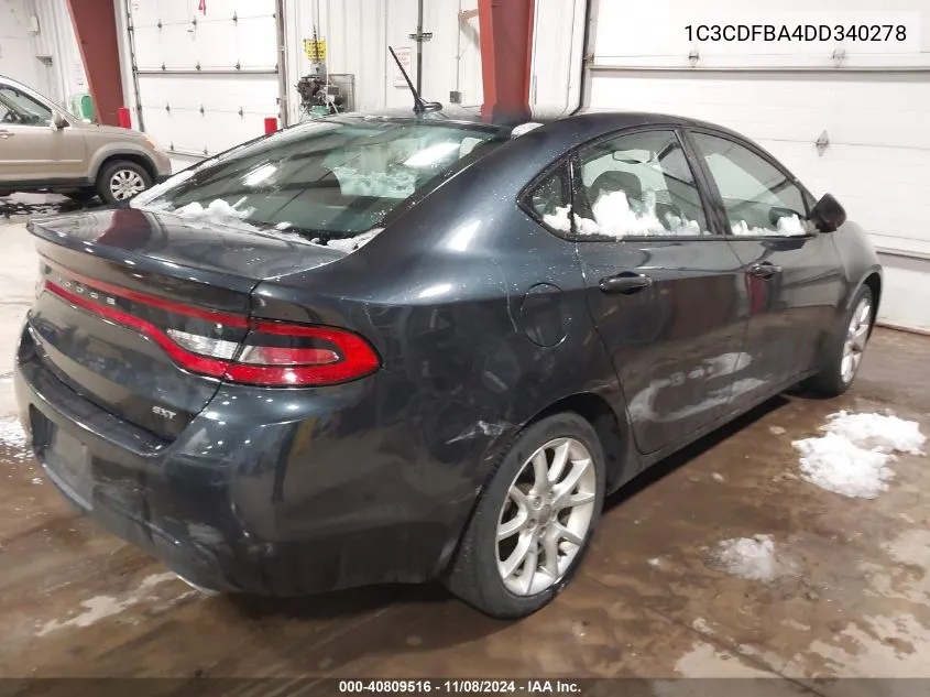 2013 Dodge Dart Sxt VIN: 1C3CDFBA4DD340278 Lot: 40809516