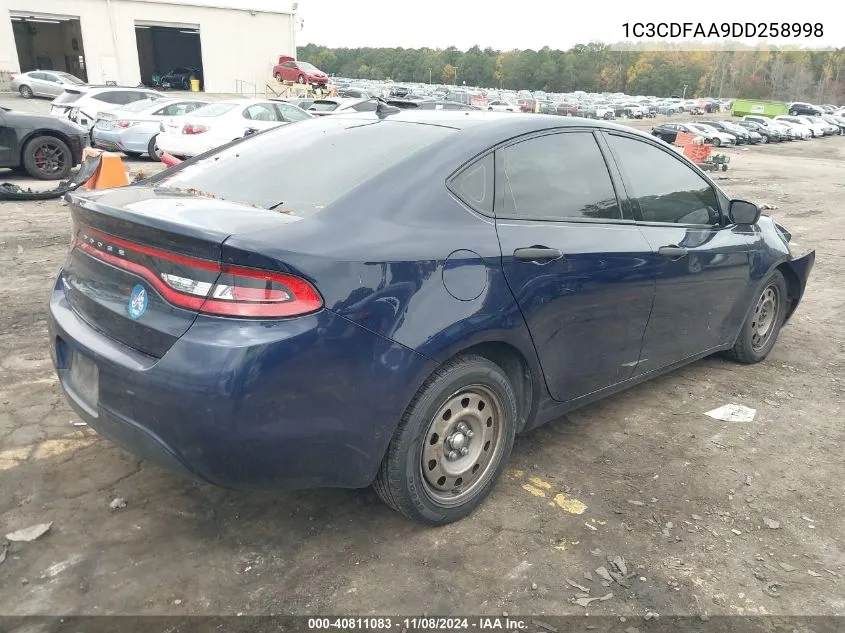 2013 Dodge Dart Se VIN: 1C3CDFAA9DD258998 Lot: 40811083