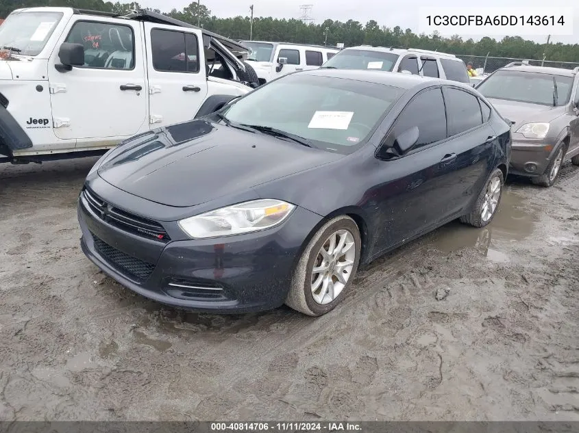 1C3CDFBA6DD143614 2013 Dodge Dart Sxt