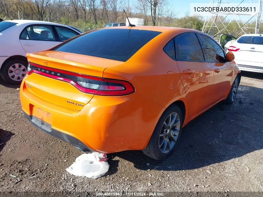 1C3CDFBA8DD333611 2013 Dodge Dart Sxt