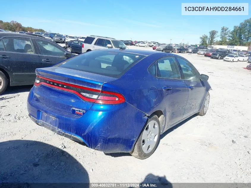 2013 Dodge Dart Aero VIN: 1C3CDFAH9DD284661 Lot: 40832751