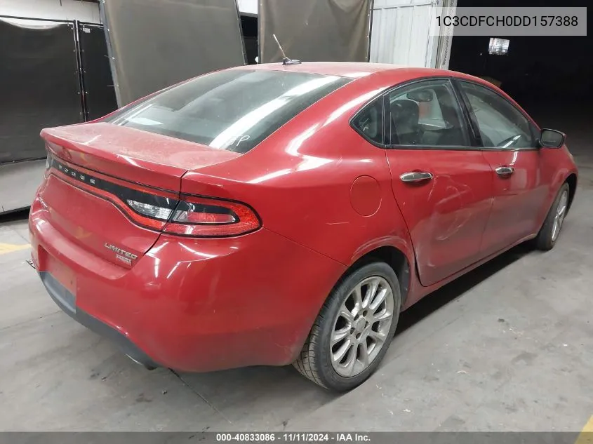 2013 Dodge Dart Limited VIN: 1C3CDFCH0DD157388 Lot: 40833086