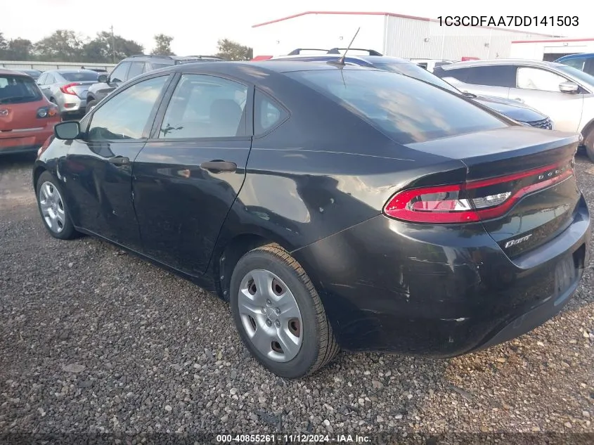 2013 Dodge Dart Se VIN: 1C3CDFAA7DD141503 Lot: 40855261