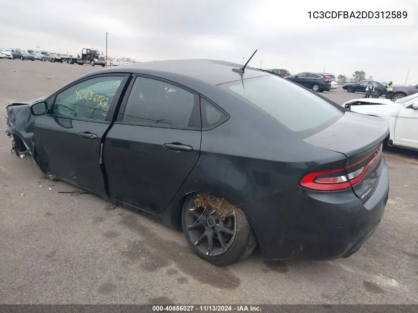 2013 Dodge Dart Sxt VIN: 1C3CDFBA2DD312589 Lot: 40856027