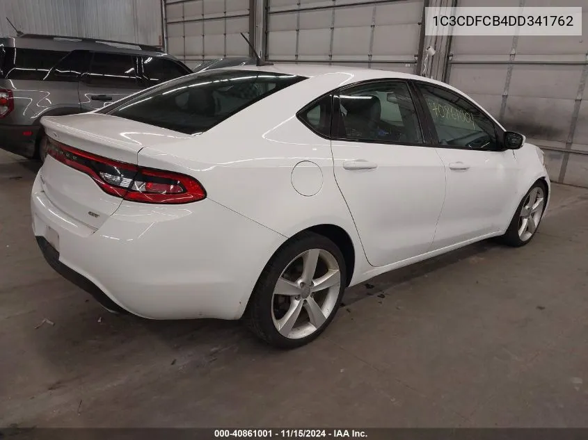 2013 Dodge Dart Gt VIN: 1C3CDFCB4DD341762 Lot: 40861001