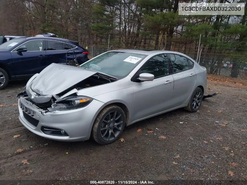 2013 Dodge Dart Sxt VIN: 1C3CDFBAXDD322030 Lot: 40872820