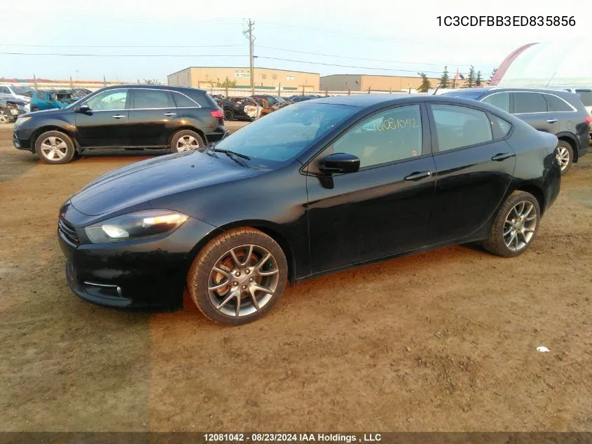 2014 Dodge Dart Sxt VIN: 1C3CDFBB3ED835856 Lot: 12081042